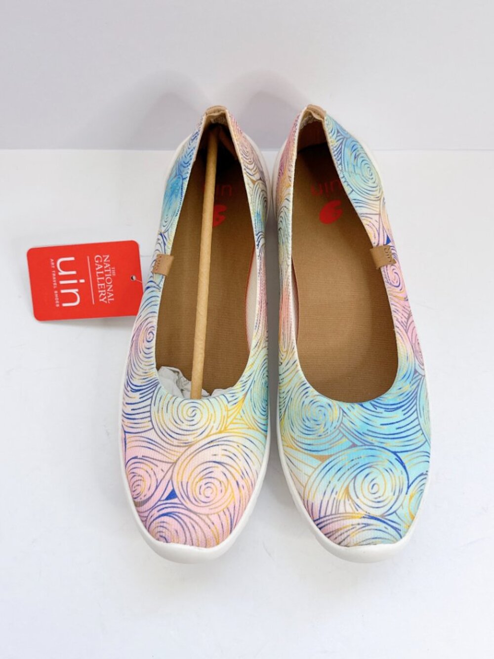 Size 10.5 Womens UIN Travel Flats Van Gogh Wheatfield with Cypresses